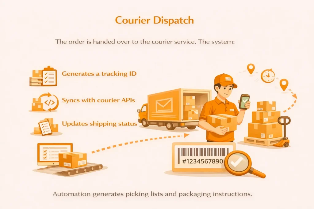 7️⃣ Courier Dispatch