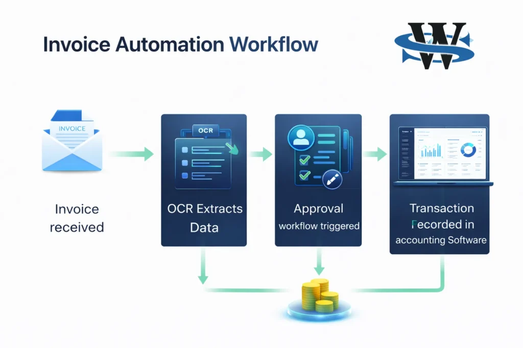 Invoice automation workflow diagram